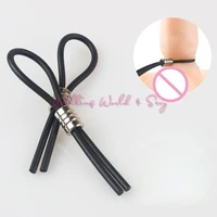 adjustable mail penis ring ejaculation delay ring cock chain for impotence erectile adult game sex products sex toys for men gay