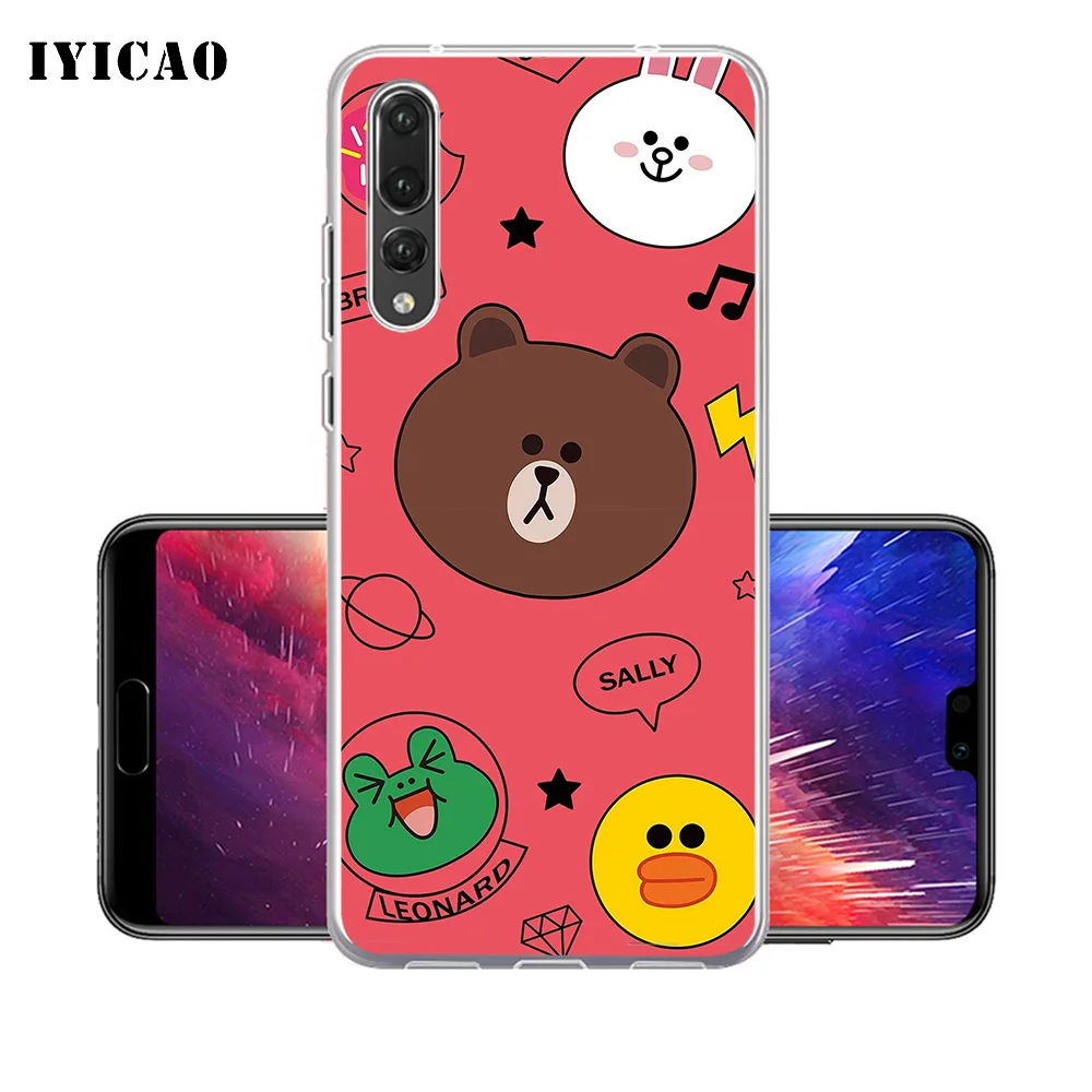 IYICAO милый мягкий силиконовый чехол для телефона с белкой кошкой и собакой Huawei P30