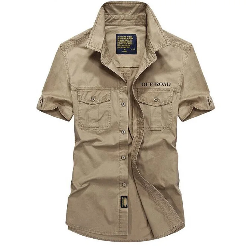 Рубашка мужская с короткими рукавами Повседневная дышащая уличная одежда