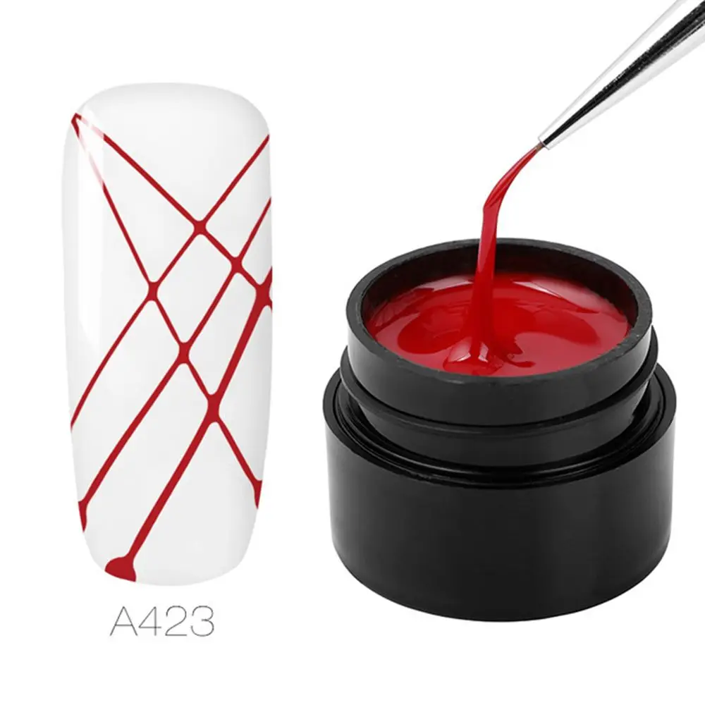 A423 ROSALIND Spider Gel Nail Polish DIY Web Painting Creative Nail Art Line Drawing Paint Nail Gel Pulling Silk Spider Gel Lacquer - Цвет: A423