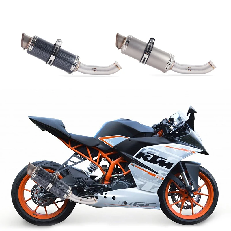 Мотоцикл полный выхлоп Escape глушитель системы Слипоны для KTM DUKE 200 250 RC 390 RC390 среднего звенья трубы