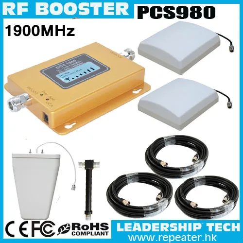 Крышка 1000m2 PCS980 1900mhz 3G LCD сотовый телефон/повторитель сигнала для сотового