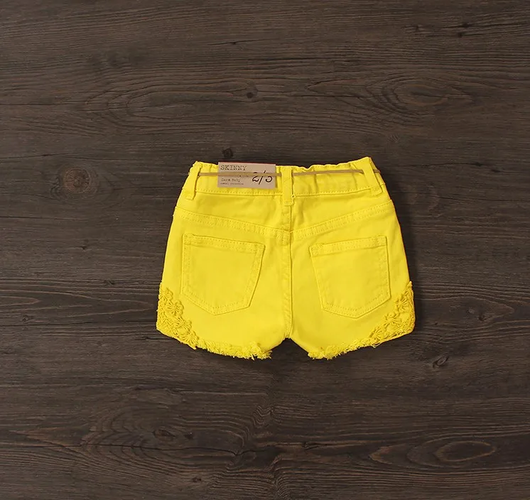 2018 Summer Baby Girls Fashion Shorts Embroidery Kids Cotton 4 Color Short Pants With Belt Child Casual |