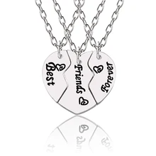 3 шт./компл. ожерелья Best Friends Forever для модных женщин подвеска в