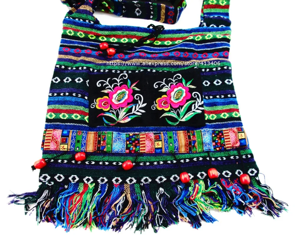 Бесплатная доставка винтажная сумка через плечо Hmong этническая тайская