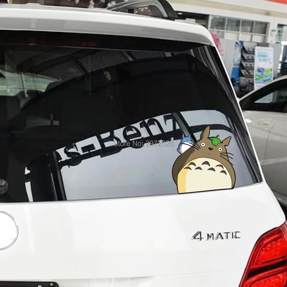 Забавные милые автомобильные наклейки Totoro глазки на окно заднее ветровое стекло