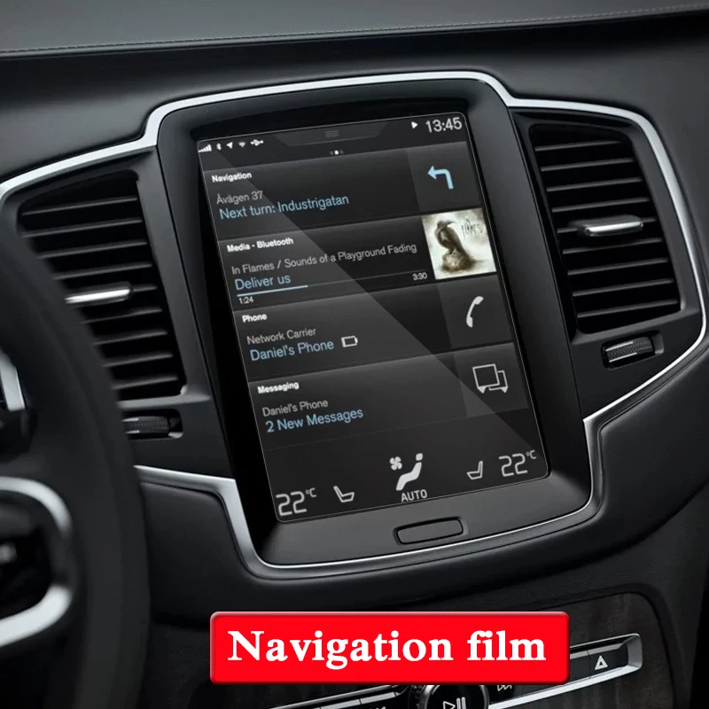 2015 Настоящее стекло для экрана навигатора Volvo XC90 Защитная пленка приборной