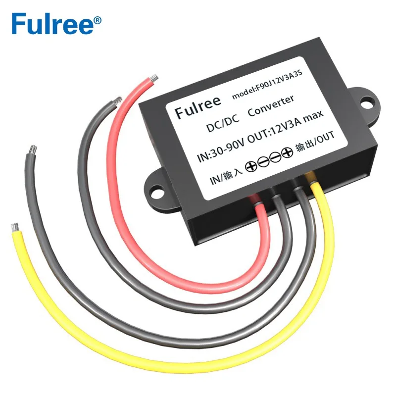 

80V 72V 60V 48V to 12V 24V 3A 5A DC DC Converter 72VDC to 12VDC Voltage Converter Step Down Buck Car Truck Vehicle Power Supply