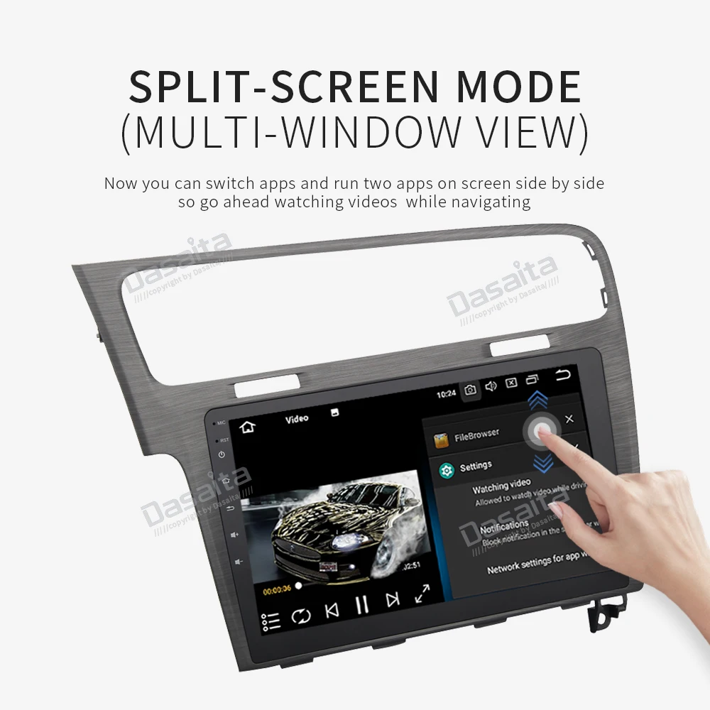 Dasaita 10," Android 9,0 автомобиля gps радио плеер для VW Golf 7 2013 с Octa Core 4 Гб+ 32 ГБ стерео Мультимедиа