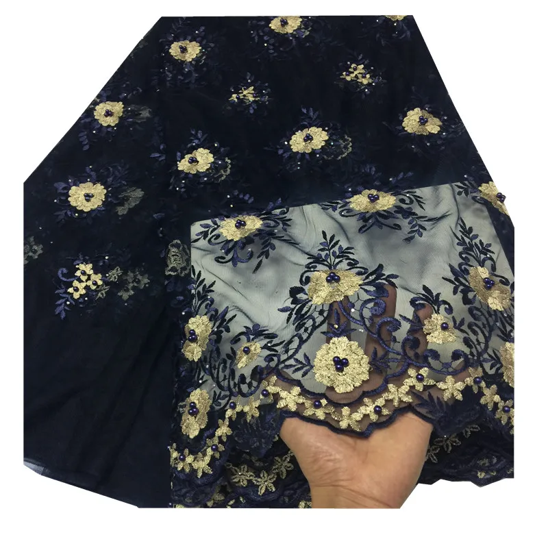 Latest African French Lace Fabric High Quality Tulle with stones and beaded For Wedding pl-649 | Дом и сад
