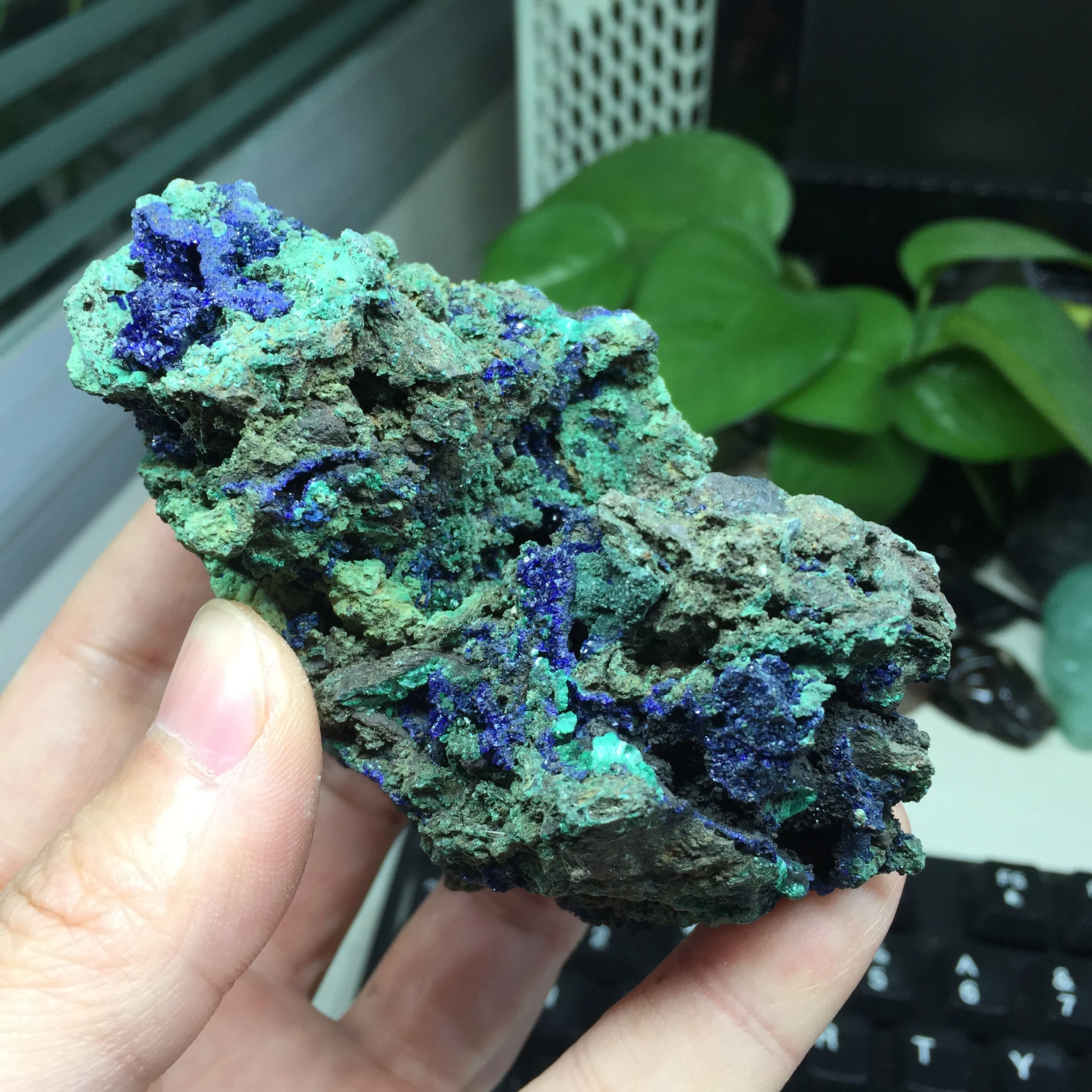 246 г натуральный чессилитовый материал образец Azurite Geode Bule и зеленый Целебный