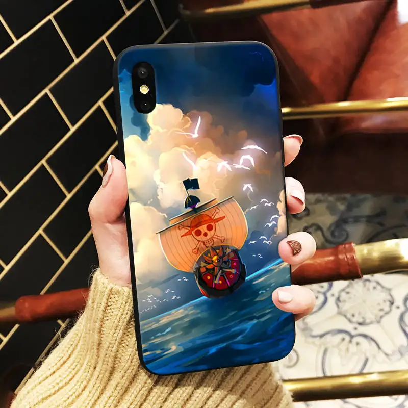 Anime One Piece Case for iPhone 8 Attack on Titan Soft Silicone Phone Cover X 6 6S 5 5S XR XS Max SE 7 Plus Fundas | Мобильные