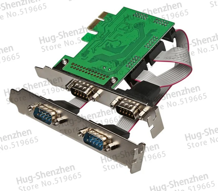 PCI-E на 4 порта RS232 PCI Экспресс резьба Com порт s к контроллеру удлинитель карты