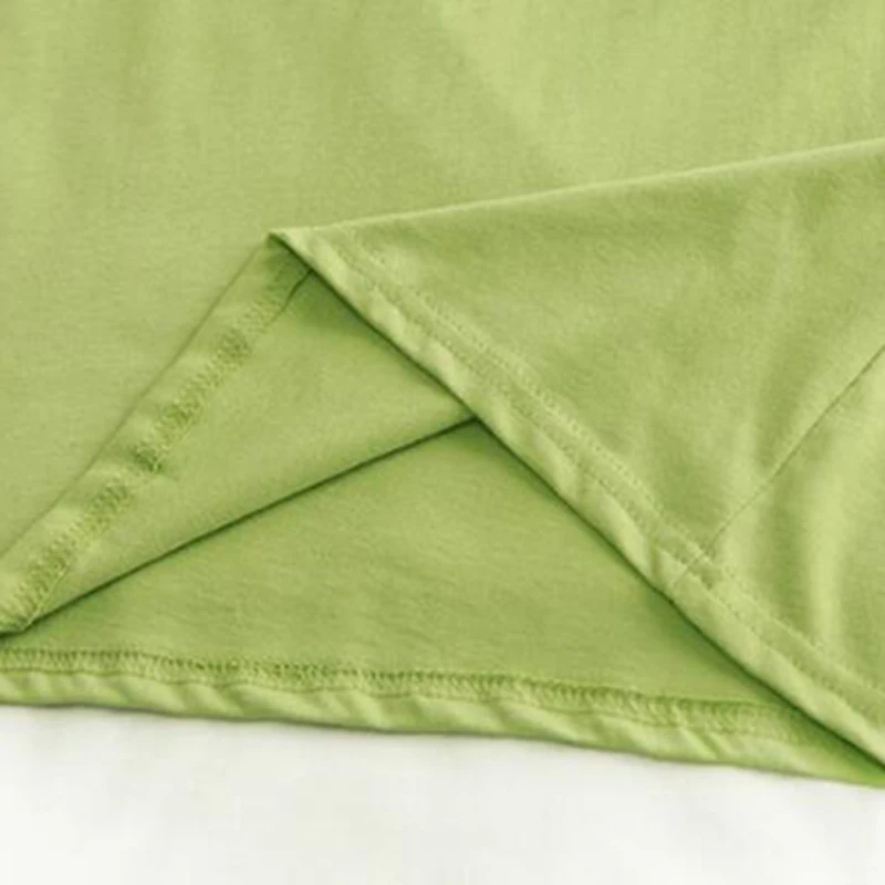 Женская Повседневная футболка из чистого хлопка летняя Базовая в Корейском