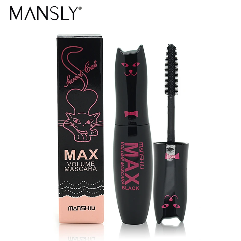 Популярная Сексуальная тушь для ресниц с милым котом Max Черная завивки объема