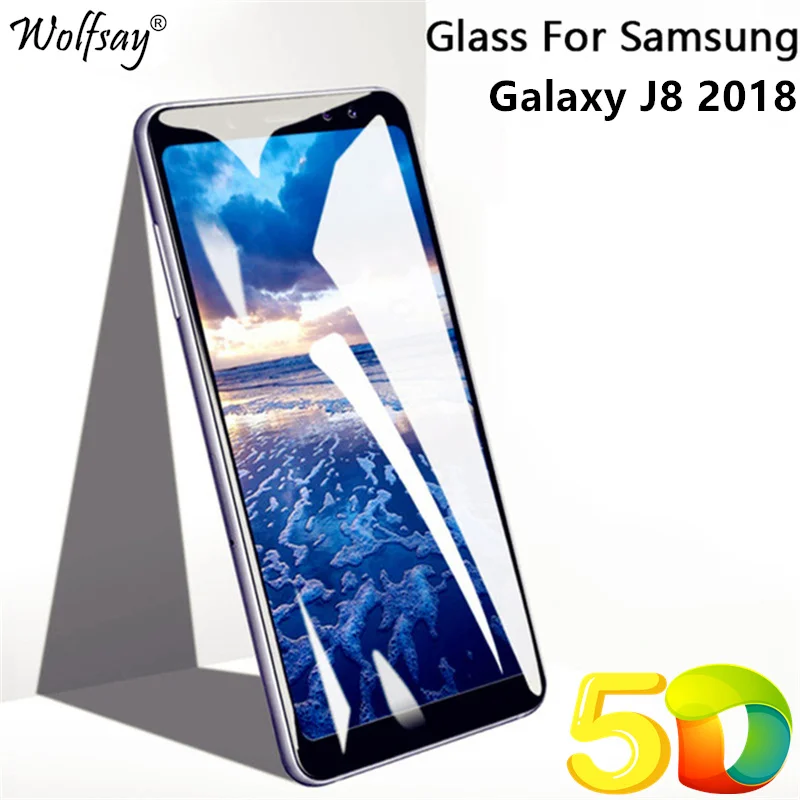 Полностью клеевой протектор экрана для Samsung Galaxy J8 2018 стекло J810 5D полное