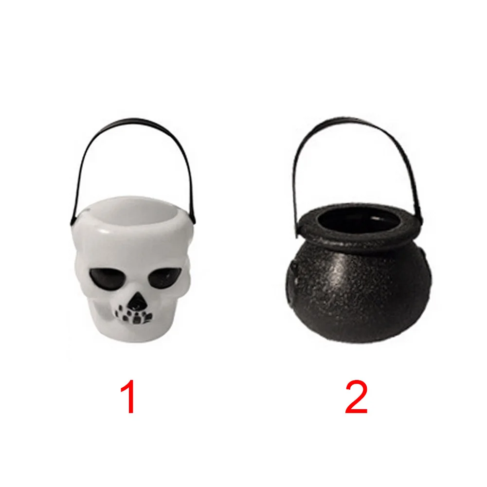 Хэллоуин конфеты Pots ведьма котел чайники с рисунком черепа держатель ковша ручка
