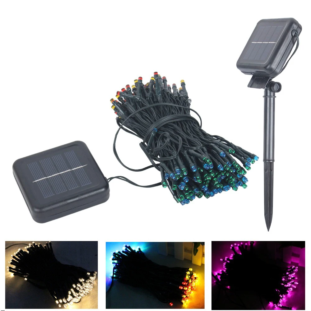 22 м 200led Солнечные лампы струнная лампа солнечная гирлянда со сказочными огнями
