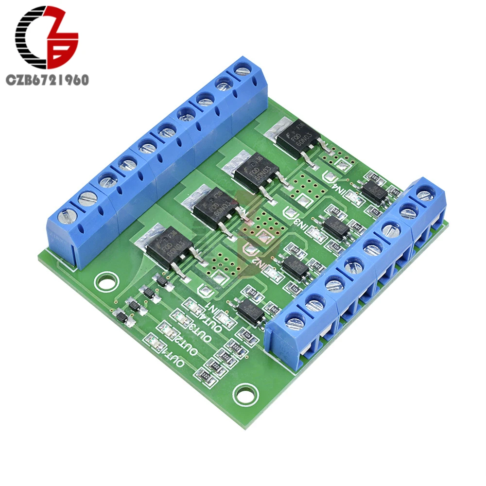 Mosfet 4 канала импульса триггер переключениt плата контроллера ШИМ оптрон оптико