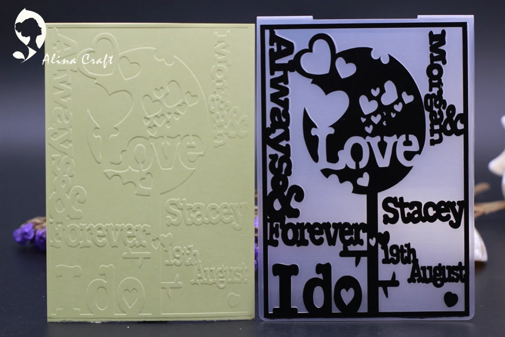 AlinaCraft пластиковая папка для тиснения любовь свадьба сердце альбом скрапбукинга