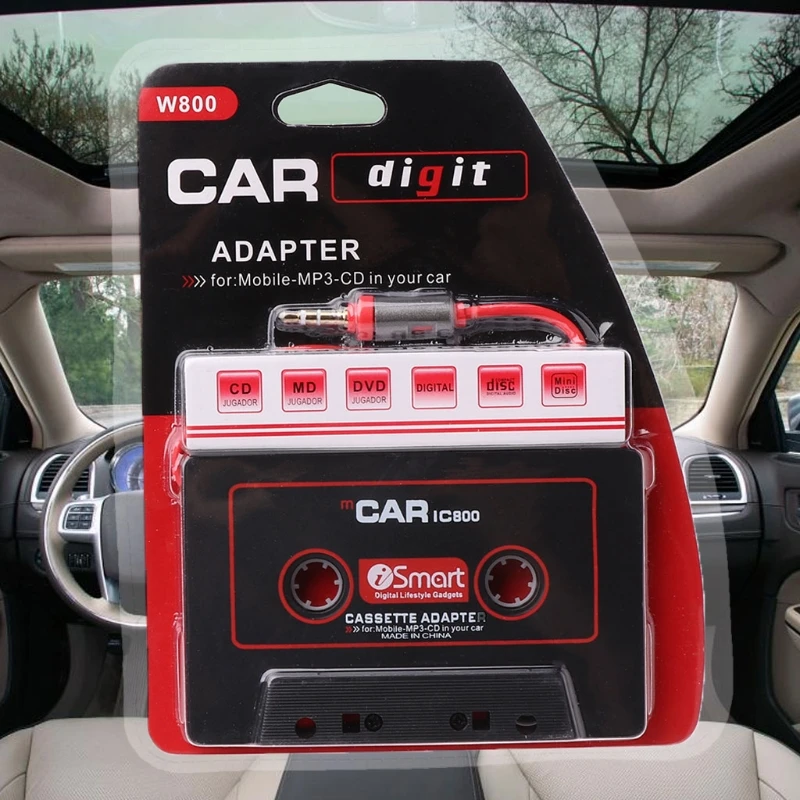 Новый 3 5 мм Автомобильный AUX аудио лента кассета адаптер преобразователь для