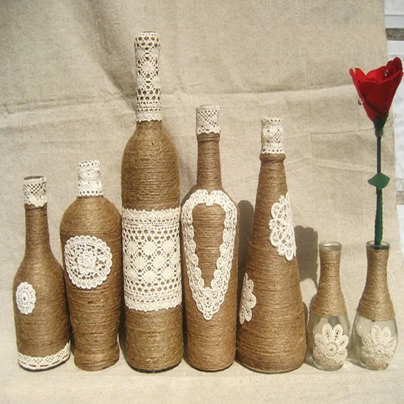 Натуральная коричневая пеньковая веревка 30 м ярлык сделай сам декоративная