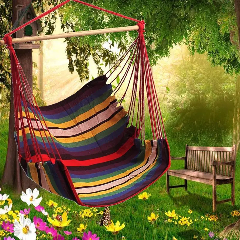 Веревочный стул качели гамак с деревянной перекладиной 90см .|hammock swing|rope swingrope hammock