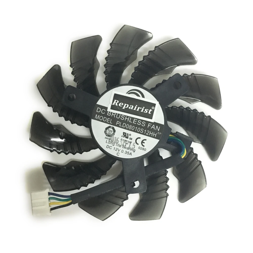 Вентилятор для видеокарт PWM PLD08010S12HH 76 мм 4Pin VGA кулер вентиляторы GIGABYTE GTX960 GTX 960