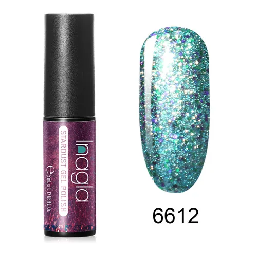 Inagla Starry Series Nail Polish 5ml Red Gold Blue Soak Off UV Gel Polish Glue Lacquer Manicure Nail Art Varnish Tool - Цвет: 6612