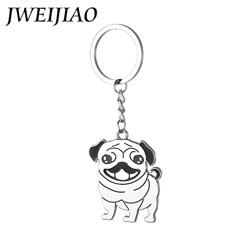 Брелок для ключей JWEIJIAO в виде милой собаки брелок-держатель из нержавеющей стали