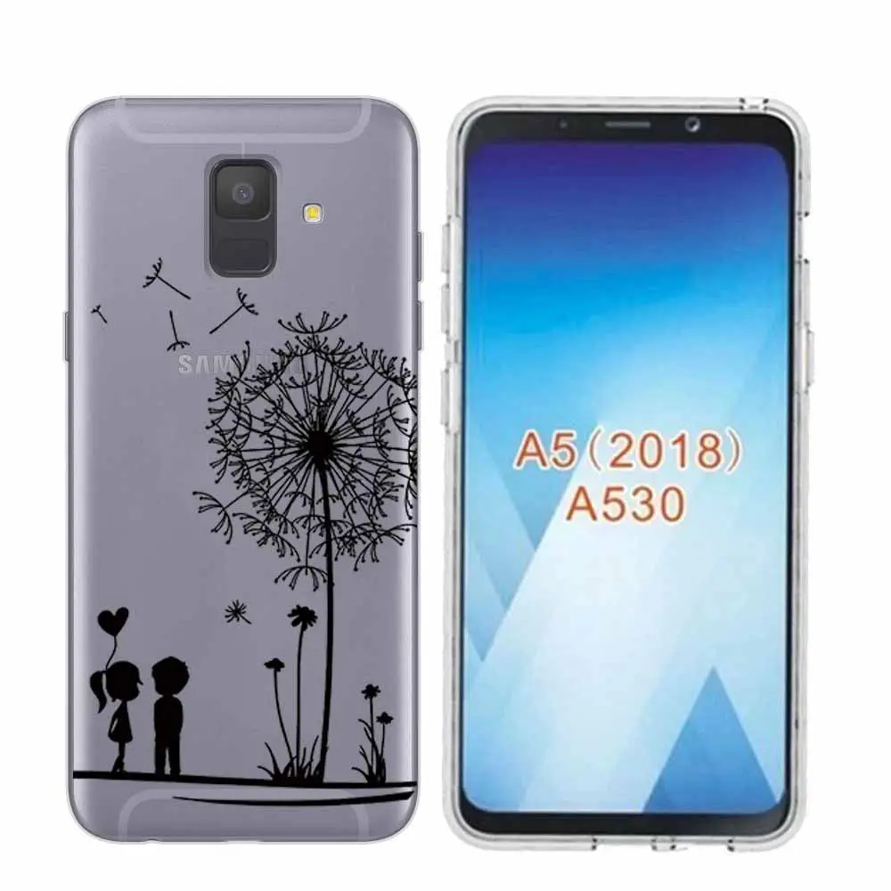 Arvin Paniting Case FOR Samsung A5 Smart Back Protective Phone Cover A6 Plus 2018 Clear Soft TPU case A3 A7 A8 |