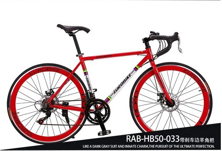 EUROBIKE 700C*49 cm bike alloy bicycle cycling disc brake road XC650 14 speed racing no folding 160-185CM | Спорт и развлечения