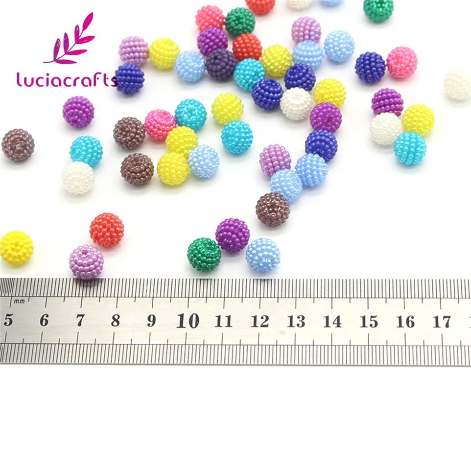 Распродажа Lucia Crafts микс 10/12/14 мм Пластик цветастые свободные бусины ручной работы бусины для самостоятельного изготовления одежды материалы ручной работы 50 г/лот CF1211