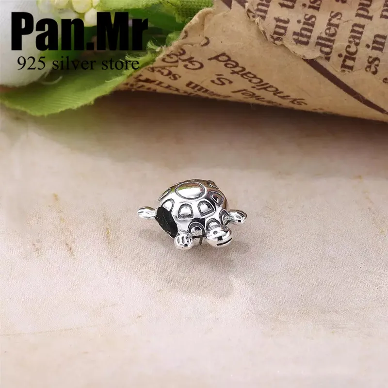 Серебро 925 природа черепаха DIY Серебряная очарование бусы подходят оригинальный
