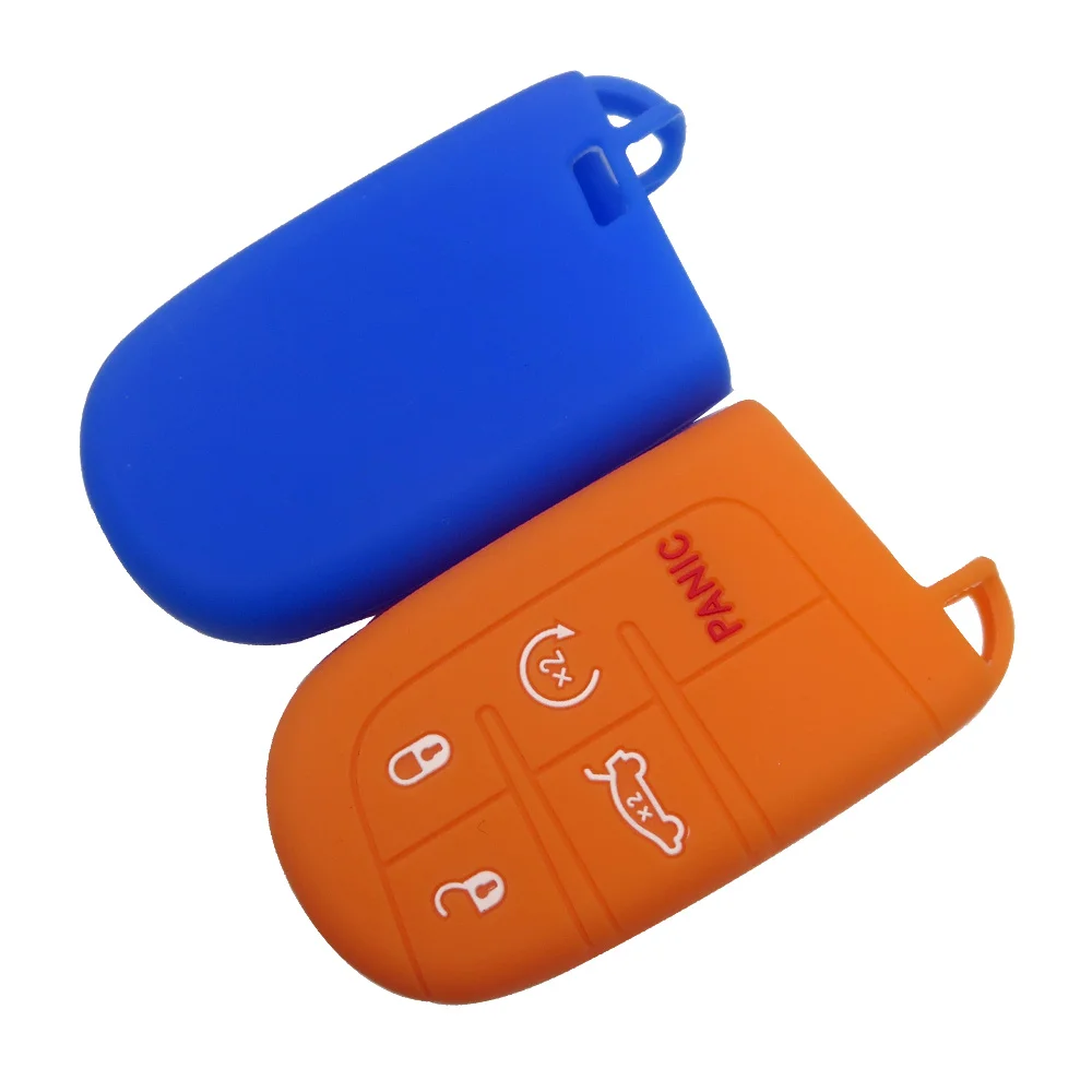 OkeyTech Car Accessaries Silicone Key Cover Shell For Jeep Compass Grand Cherokee Chrysler 300C Wrangler Dodge Cases | Автомобили и
