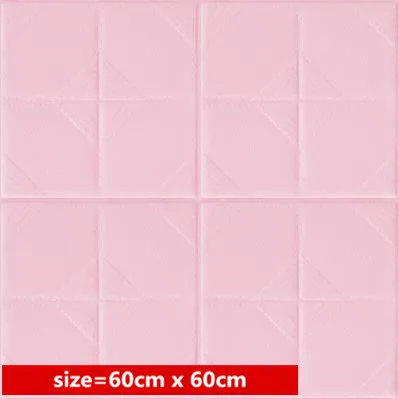 Pink 60x60cm Обои самоклеящиеся 3d стерео наклейки на стены спальня стены юбка фон украшения стены водонепроницаемый Пена Обои - Цвет: Pink 60x60cm