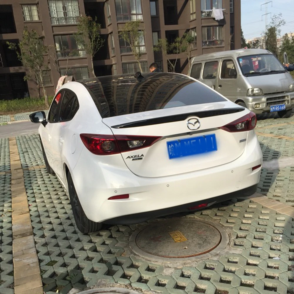 Углеродное волокно Авто Стайлинг задний спойлер крыло для Mazda 3 Axela