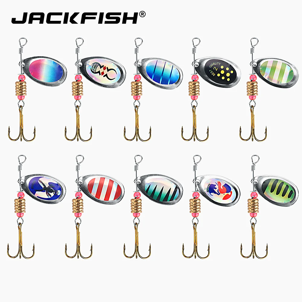 JACKFISH металлическая рыболовная приманка ложка жесткая Спиннер 3 5 г жесткие