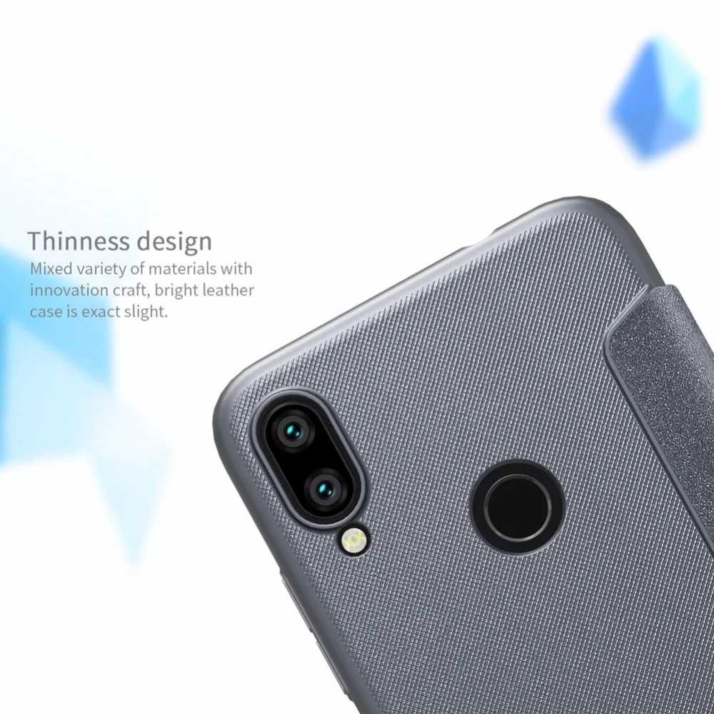 NILLKIN filp чехол для Redmi Note 7 блестящий супер тонкий pu кожаный Xiaomi с розничной