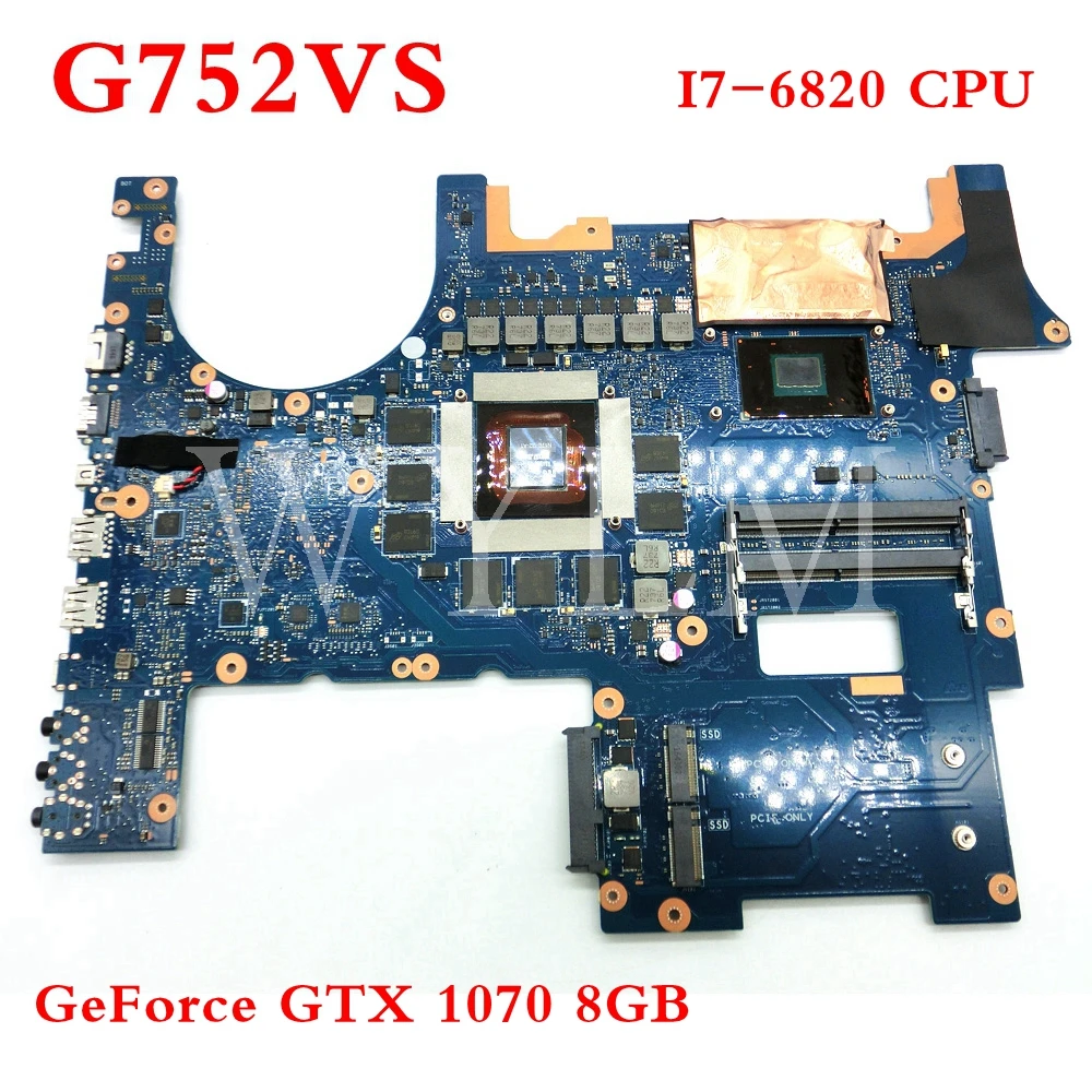 G752VS с I7 6820CPU GTX1070 8 Гб материнская плата REV2.1 для ASUS G752V G752VM Материнская ноутбука