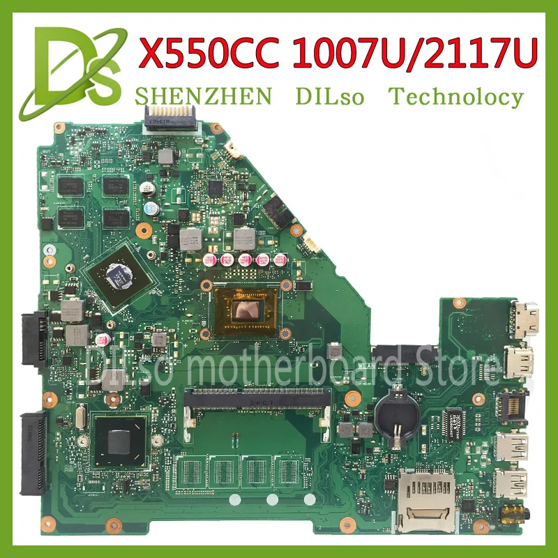 KEFU X550CC Motherboard For ASUS X550CC R510C R510CC X550CL Laptop Motherboard 1007U/2117u  original Motherboard