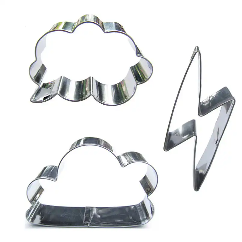 Облака молниеносные 3 штуки печенья для овощей инструменты выпечки украшения