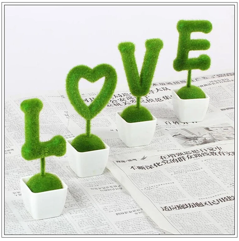 ANGHRLY горячее свадебное украшение на открытом воздухе LOVE Letter бонсай горшечный