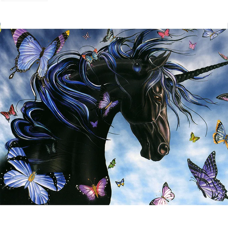 

5D DIY Diamond painting unicorn&butterfly Full square/Round Diamond embroidery Cross Stitch Rhinestone Mosaic decor NX