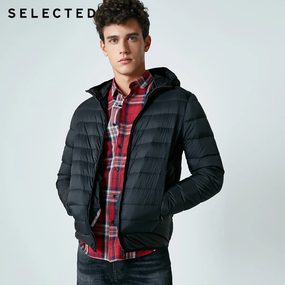 SELECTED Winter Down Jacket Blackrock New Male Duck Leisure Hooded Frivolous Short Coat A/W Warm Clothes S | 418412523 Мужская одежда