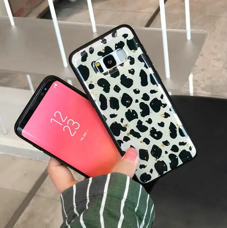 Luxury Fashion IMD Epoxy Gold foil Case For Coque Samsung Galaxy S8 S9 S10 PLUS S10+ S10E Note 8 9 S8+ S9+ Funny Fundas Cover |