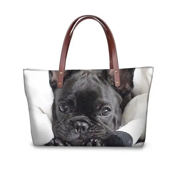 Индивидуальные забавные женские сумочки в форме французского бульдога