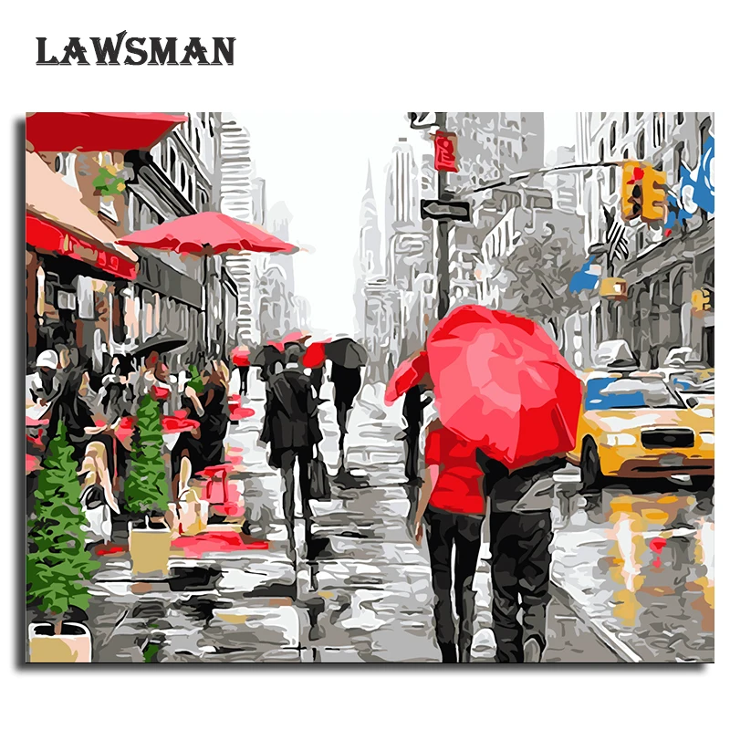 LAWSMAN framelsee diy картина маслом по номеру расписанную холст для живописи Главная