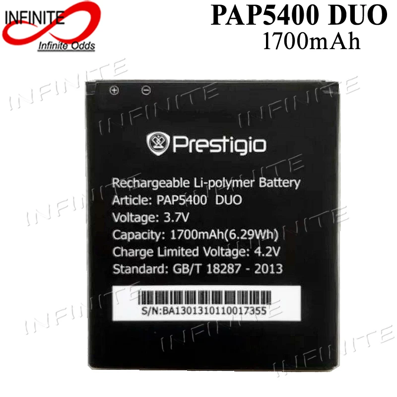 Аккумулятор 3 7 В 1700 мАч мобильный телефон для Prestigio MultiPhone PAP5400 DUO 5400 аккумуляторная