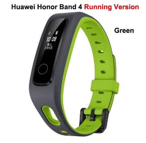 huawei Honor Band 4 умный Браслет Amoled цветной 0,9" сенсорный монитор сердечного ритма во время сна плавательный фитнес-браслет - Цвет: running  green